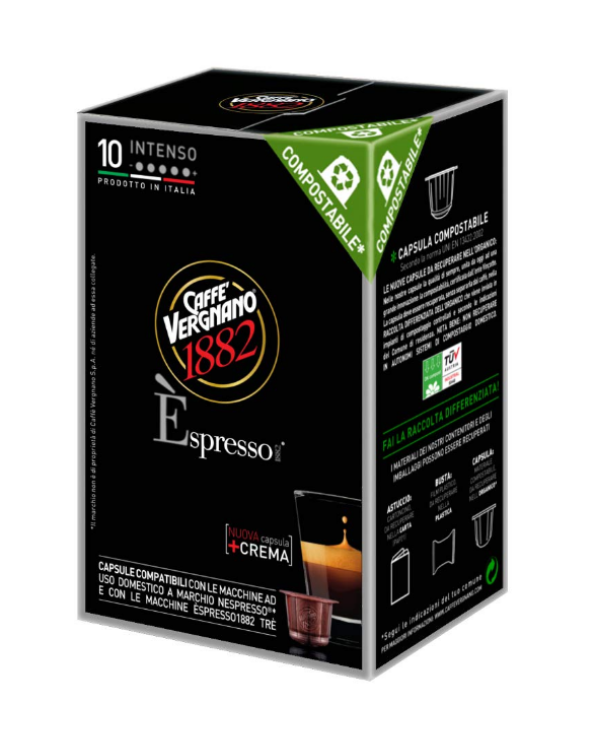 Caffè Vergnano 1882 Èspresso Intenso Capsule (Nespresso® Compatible)